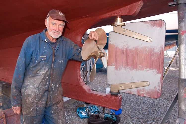 New prop, rudder and horn timber repair